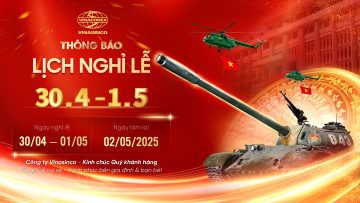 THÔNG BÁO LỊCH NGHỈ LỄ 30/4 & 01/05